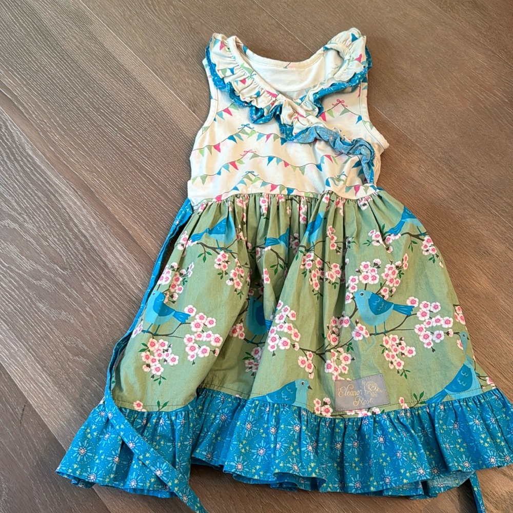 Eleanor Rose size 4/5 blue bird dress